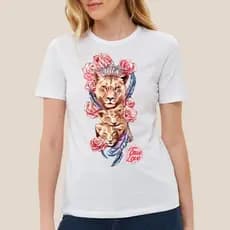 Blusa Feminina Mamãe Leoa Camiseta Estampada Evangelica