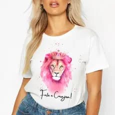 Baby Look Estampa Evangélica Cor Branca Estampas Cristã