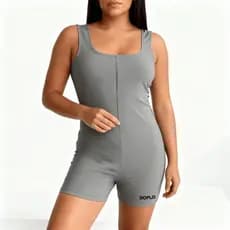Macaquinho Fitness Feminino Casual Dia a Dia Treino Modela Curvas Decote Costas
