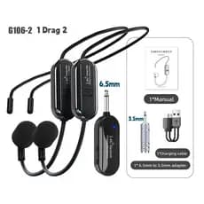 Microfone De Cabeça Sem Fio 2.4G/Mão 2 Em 1 Alcance De 160 Pés Microfones Para Ensino Do Sistema PA Amplificador De Voz Alto-Falante