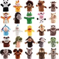 32 Estilos De Fantoches De Mão De Animais | Boneca De Pelúcia Móvel Com Boca Aberta Brinquedo Interativo Para Contar His