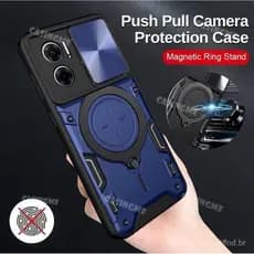 Redmi 10 5G Armor Shockproof Push Pull Camera Protect Cover For Redmi 10 5G 4G Redmi10 2022 5G Case Magnetic Ring Case