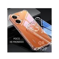 Capa protetora transparente para Xiaomi Poco X8 Pro Max 5G, capa protetora de silicone macio de alta qualidade e à prova