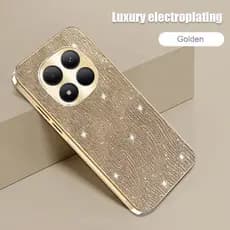 Capa para Redmi Note 15 Pro 5G com Brilho, Efeito de Ondas de Água, Proteção de Câmera Eletroplaqueada, Acabamento Fosco