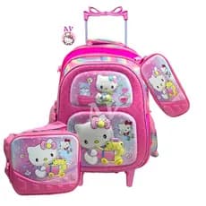Kit  Mochilas com Rodinhas Escolares meninas 3D – varias estampas +🎁