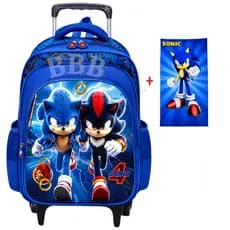 Mochila com rodinha  escolares Infantis  meninos  E meninas 3D – Estampas Variadas +🎁