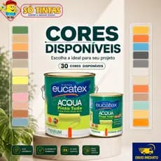 Tinta Epóxi Cozinha Banheiro Azulejo 900ml 3,6L Varias Cores Pinta Tudo Base Água Eucatex