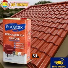 Resina Acrílica Eucatex Base Solvente 5 Litros, Impermeabilizante Hidrorrepelente Incolor Brilhante