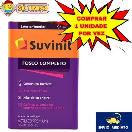Tinta Acrílica Fosco Completo 18 Litros Suvinil Lavável