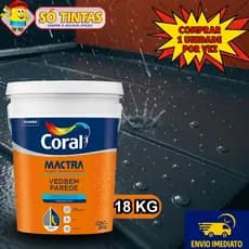 Tinta Borracha Liquida Impermeabilizante Emborrachada Coral Mactra 18kg Veda Telha, Parede Aderência