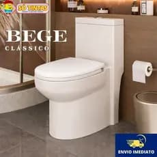 Tampa Vaso Sanitário Bege Almofadado Oval Assento Sanitário Universal Deca Celite Icasa