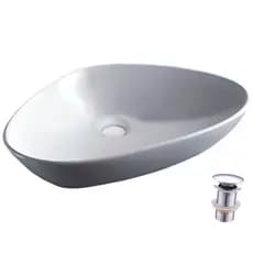 Cuba Louça Apoio Porcelana Branca Banheiro Lavabo Lavatório Válvula Click