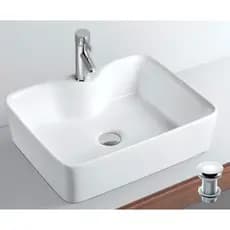 Cuba Louça Retangular Porcelana Branca Apoio Válvula Click