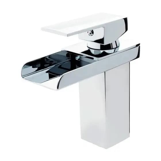Torneira Misturador Cascata Calha Metálica Baixa Banheiro