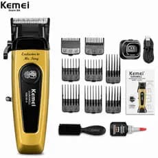Lançamento Kemei Máquina de Corte 10W Com Base Carregadora KM- 90-4 Sem Fio Bivolt Portátil