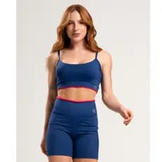 Conjunto Fitness Element Academia Short E Top Poliamida Zero Transparência Bojo Removível Feminina
