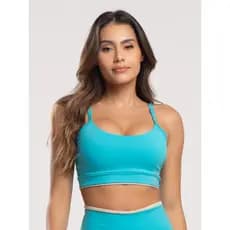 Top Fitness Poliamida element academia zero transparencia com bojo removivel feminina colorido