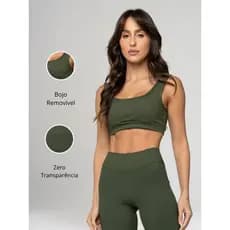 Top Fitness Poliamida Canelado Yoga Academia Feminino Premium Original Com Bojo Removível