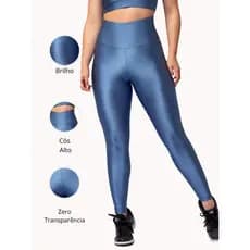 Calça Fitness Feminina Brilho Bliss Cintura Alta Zero Transparência Legging Para Academia