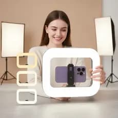 Luz Ring Led  Iluminação Profissional Estabilizador De Celular Portátil Suporte Celular Vlog