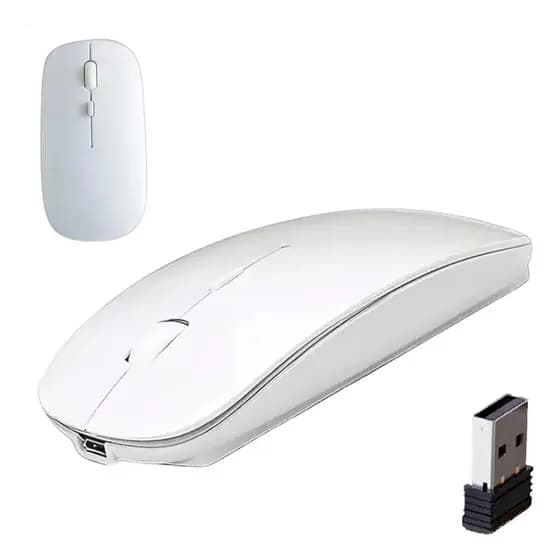 Mouse Sem Fio Recarregável Slim Wirelles Premium 1600 DPI Rápido Leve