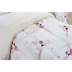 Coberdrom Edredom Everest Solteiro Manta Sherpa Lã Carneiro Muito Quentinho 1 Peça MULTI CORES KIDS