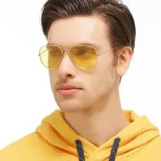 Oculos De Sol Aviador 3026 Uso Diurno E Noturno Uv400
