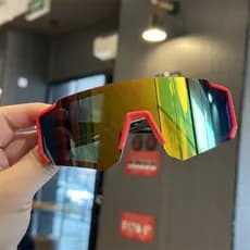Óculos de sol esportivos coloridos para ciclismo à prova de vento e proteção ocular uniseex