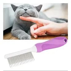 PENTE DUPLO GROOMING SHINY PET DETANGLING DESEMBARAÇADOR