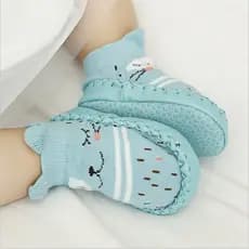 2021 Meias De Bebê Com Sola De Borracha Para Bebês Recém-Nascidos Outono Inverno Crianças Sapatos Antiderrapante Macia X