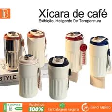 Copo Térmico Belifou 450ml Personalizado Inox com Tampa LED e Controle de Temperatura Antivazamento