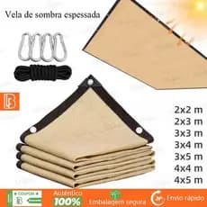 Tela Sombrite Reforçada Para Garagem Jardim Plantas Proteção UV Material Durável Mais Grosso Fácil Instalação