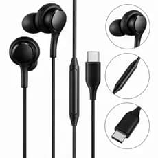 Fone de Ouvido USB-C com fio Som Estéreo Microfone Original Lehmox