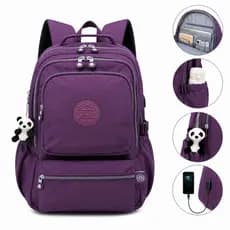 Mochila Escolar Trabalho Notebook com Entrada USB Unissex Reforçada
