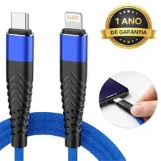 Cabo Carregador Turbo 30W 1 ou 2 Metros USB Tipo C para Lightning iPhone Original Inova