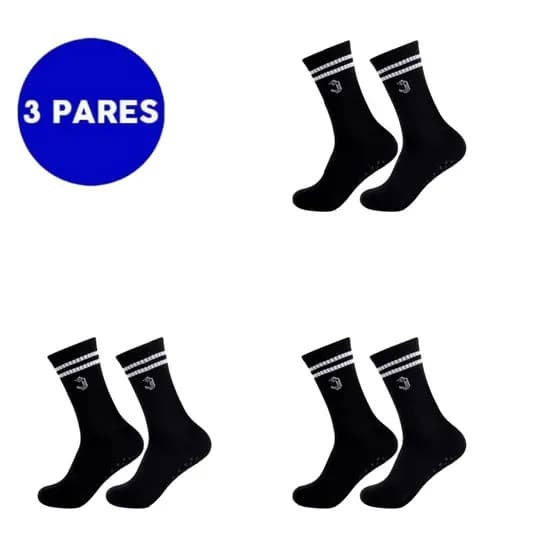 Jcolour Kit 3 Meias Femininas Antiderrapantes Para Ioga De Pilates E Treino Fitness Almofada Alta