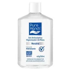 Álcool em Gel Antisséptico para mãos Pure Hands Neutro 500ml