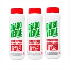 Kit 3 Diabo Verde Granulado Desentupidor De Pias Ralos 300g