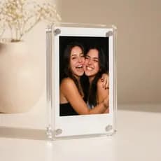 Kit Porta Retrato Magnético 6x9 para Foto Polaroid Instax em Acrílico Cristal transparente