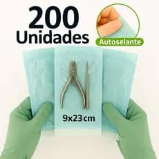 200 Unidades Envelope 9x23cm Auto Selante para Esterilização