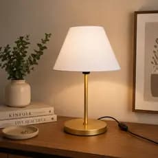 Abajur Luminária de Mesa Cúpula Injetada  Escritório Quarto Recepção Decoração Sala Moderno