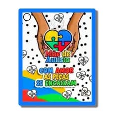 25 TAG Dia Das Mães 7 x 5 cm Mãe de Autista