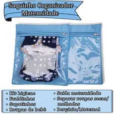 06 Saquinhos Maternidade Multiuso Organizador Nécessaire Com Zíper e Tecido TNT Respirável