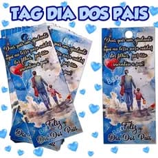 TAG Dia dos Pais Bíblico Etiqueta 100 unids PRESENTE/SACOLA/CLIENTE 9x4 cm