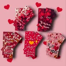 TAG Dia Dos Namorados 9 x 3,5 cm 100 Unids PRESENTE/SACOLA/CLIENTE/DOCES