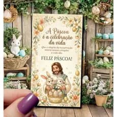50 ou 100 Tags Páscoa Lembrancinha, Brindes com Frases, Mimos, clientes PRONTA ENTREGA ENVIO IMEDIATO