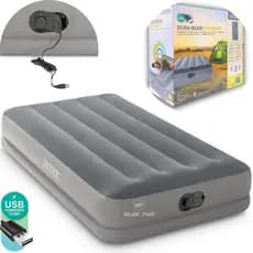 Colchão Inflável Solteiro Elétrico Dura-Beam 64112 c/ bomba USB BIVOLT INTEX