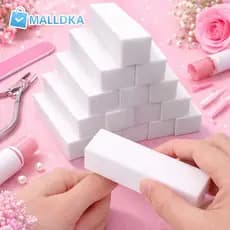 Kit 50/40/30/20/10 Lixas Bloco Polidora  Cores Sortidas Para Unhas Gel Porcelana