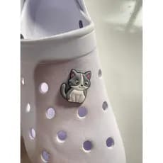1 Pins/Bottons Emborrachados Para Babuche - Gatinho Cinza