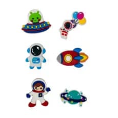 04 a 8 Pins/Bottons Emborrachados Para Babuche - Espaço